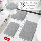 OLANLY Toilet Rugs U-Shaped 24x20, Extra Soft Absorbent Chenille Contour - Image 2