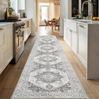 XWZO Runner Rug 2x10ft for Long Hallways, Washable Non-Slip Low Pile Area Rug by XWZO