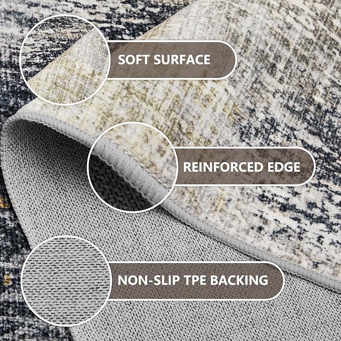 5x7 Washable Area Rugs - Image 6