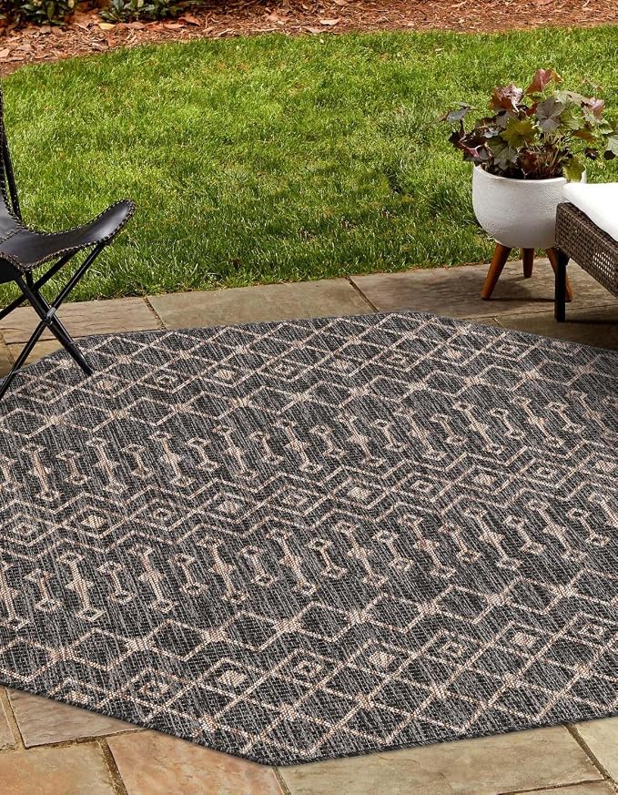 Unique Loom Outdoor Trellis Collection Area Rug - Image 4