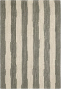 Dash & Albert Silas Stripe Grey Hand Micro Hooked Wool Rug, 5 X 8 Feet by DashAlbert