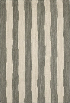 Dash & Albert Silas Stripe Grey Hand Micro Hooked Wool Rug, 3 X 5 Feet by DashAlbert