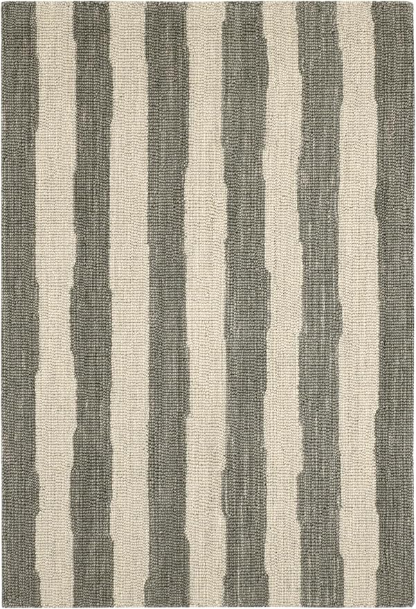 Dash & Albert Silas Stripe Grey Hand Micro Hooked Wool Rug, 3 X 5 Feet by DashAlbert