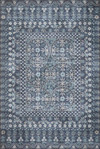 Loloi Rifle Paper Co. Maison Collection MAO-03 Rosette Blue 2'-6" x 9'-6" - Image 2