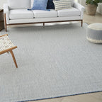 Nourison Home Courtyard Ivory Blue 9' x 12' Area Rug by NourisonHome