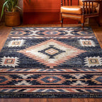 Well Woven Tulsa Lea Blue Traditional Southwestern Tribal 3x5 Area Rug - Image 9