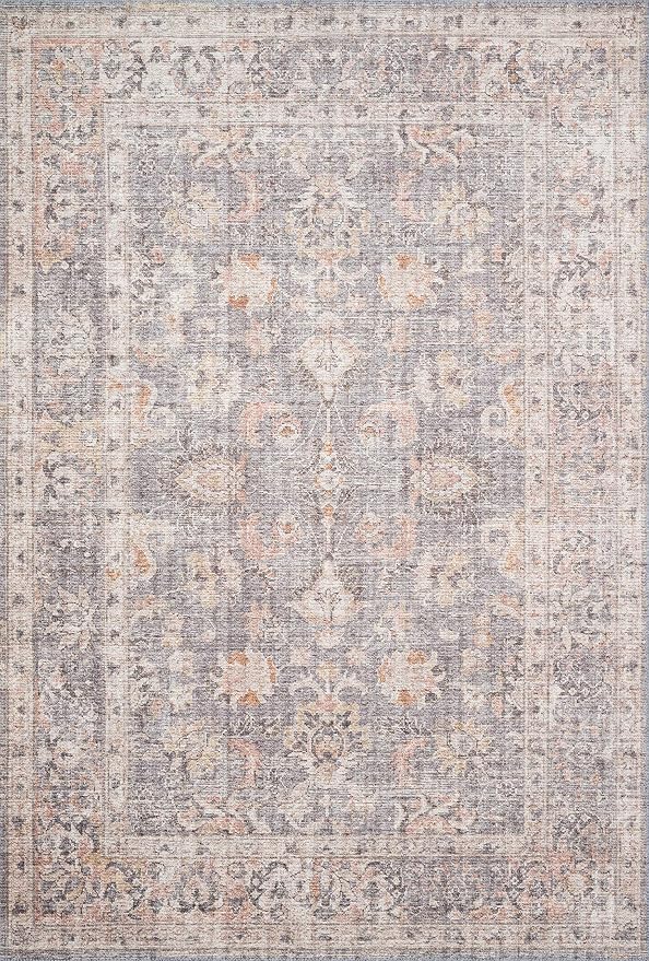 Loloi Skye Collection SKY-01 Grey/Apricot 7'-6" x 9'-6" Area Rug - Image 3