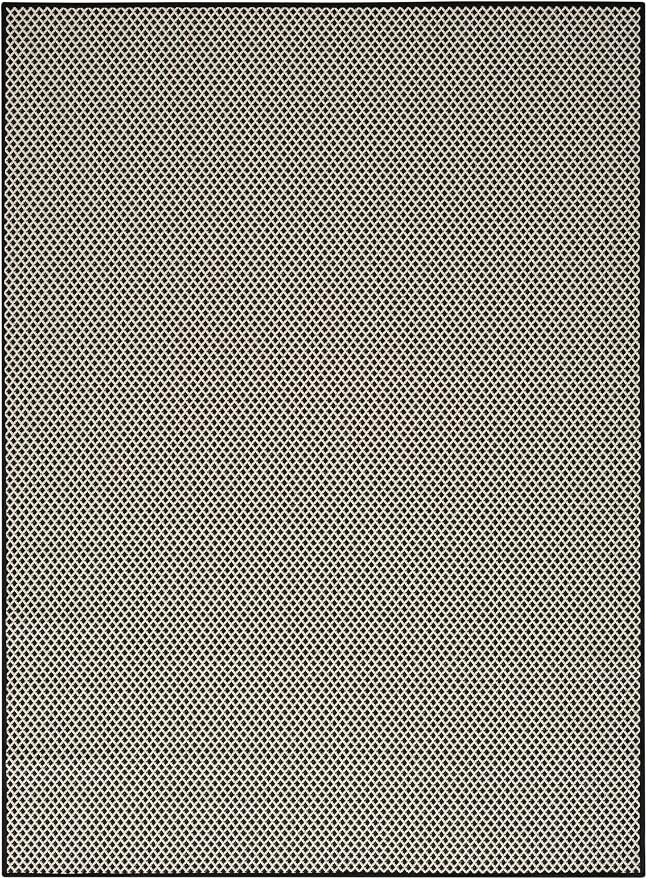 Nourison Home Courtyard Black White 6' x 9' Area Rug - Image 5