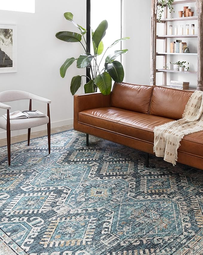 Loloi II Skye Collection SKY-03 Denim/Natural 2'-3" x 3'-9" Accent Rug by Loloi