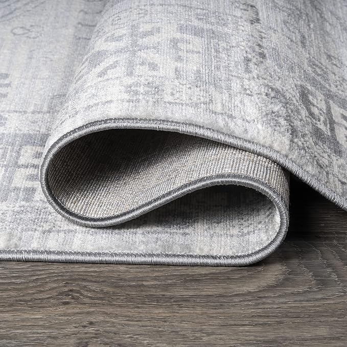JONATHAN Y Modern Vintage Medallion Light Grey Indoor Area Rug, Easy-Cleaning - Image 8