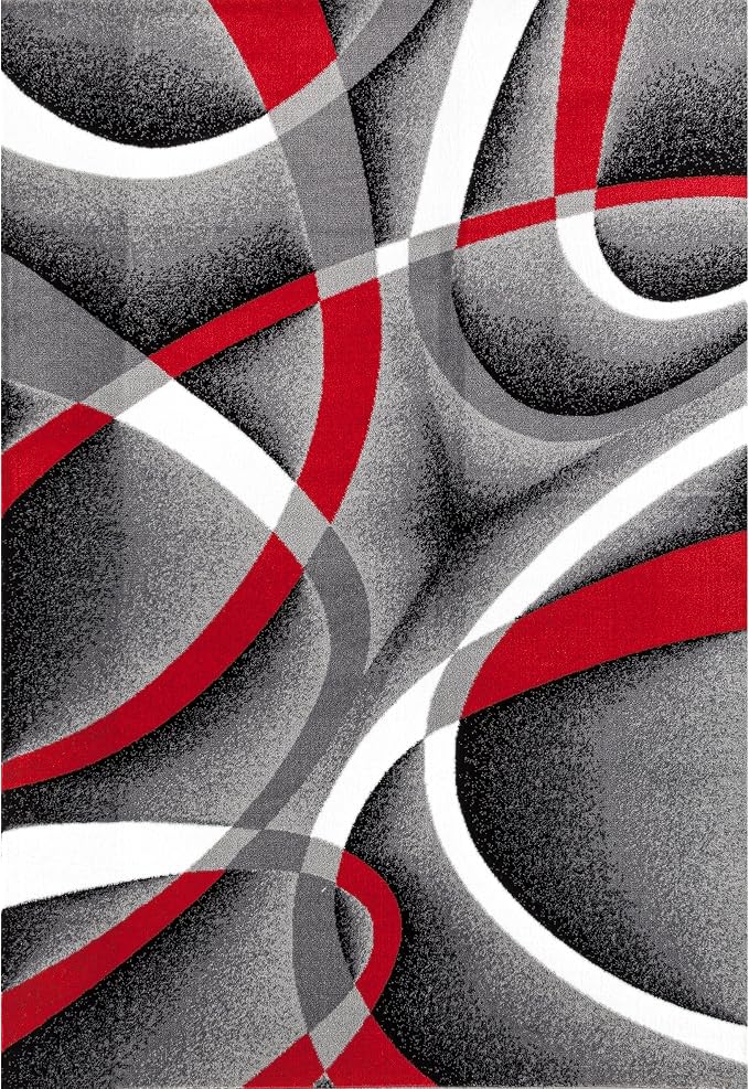 Persian Area Rugs Swirls Modern Abstract Area Rug Carpet - Image 2