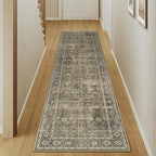 Light Brown 3x7 Vintage Area Rug Hallway Indoor Kitchen Washable Living Room - Image 5