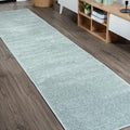 Eyely UES100S-212 Supersoft Haze Solid Low-Pile Indoor Runner Rug, Minimalist by eyely