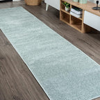 Eyely UES100S-212 Supersoft Haze Solid Low-Pile Indoor Runner Rug, Minimalist by eyely