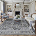 HUGEAR 6x9 Area Rug Black Vintage Machine Washable Living Room Retro Rugs by HUGEAR