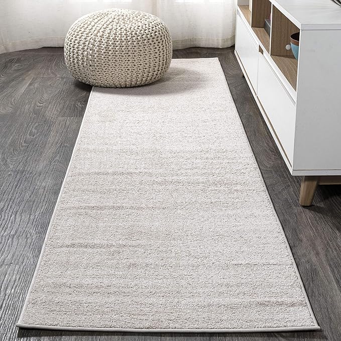 Eyely UES100D-216 Supersoft Haze Solid Low-Pile Indoor Runner Rug, Minimalist by eyely