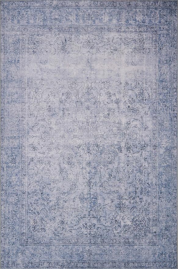 Loloi Loren Collection LQ-09 Slate 3'-6" x 5'-6" Accent Rug by Loloi
