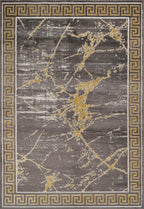 GLORY RUGS Area Rugs Marble 4x5 Brown Gold Carpet Modern Abstract Rug Living - Image 2
