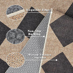 Checkered Easy Jute Rug 8x10 Outdoor Rug Large Washable Area Rugs - Image 3