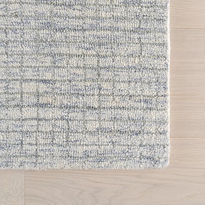 Rugs USA Melrose Light Blue/Ivory, Wool & Cotton, Soft and Cozy, High Traffic - Image 4