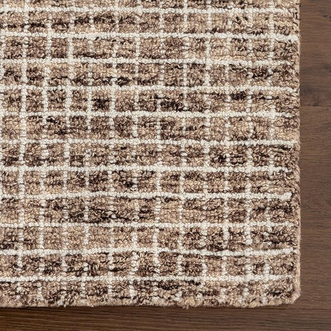 Rugs USA Melrose Brown/Ivory, Wool & Cotton, Soft and Cozy, High Traffic - Image 4
