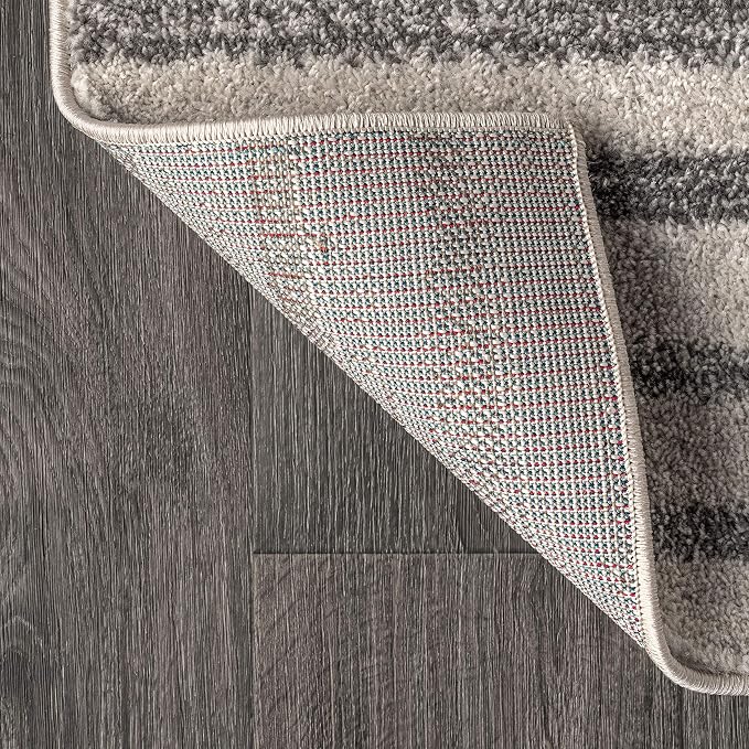 JONATHAN Y Lyla Offset Stripe Gray/Cream Indoor Area Rug, Contemporary - Image 10