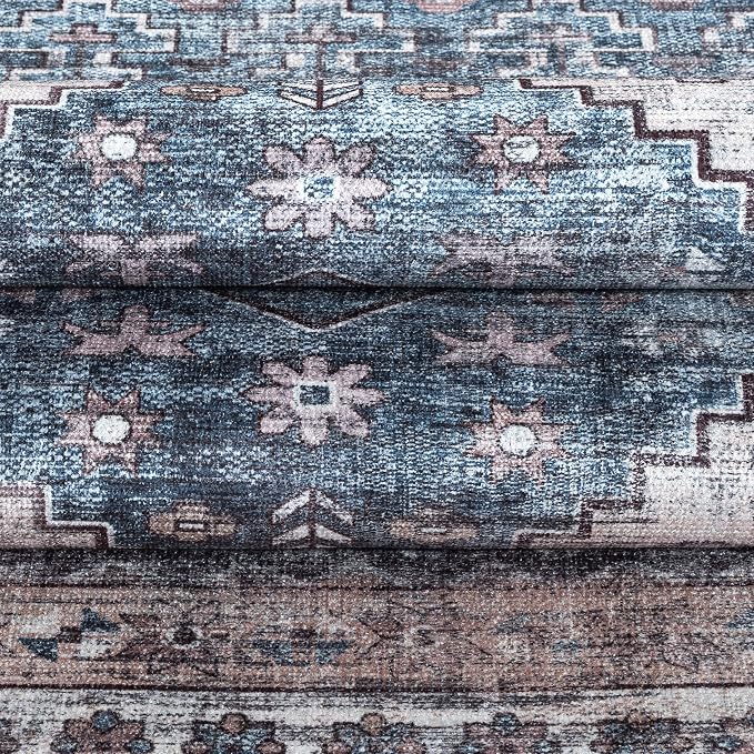Washable Area Rug. Modern Farmhouse. Vintage. Turkish. Bohemian. Distressed. - Image 8