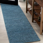 Eyely UES100H-210 Supersoft Haze Solid Low-Pile Indoor Runner Rug by eyely