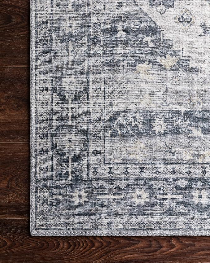 Loloi Skye Collection SKY-02 Silver/Grey 8'-0" x 8'-0" Round Area Rug - Image 7