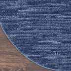 Nourison Home Nourison Essentials Navy Blue 6' x Round Area Rug - Image 7