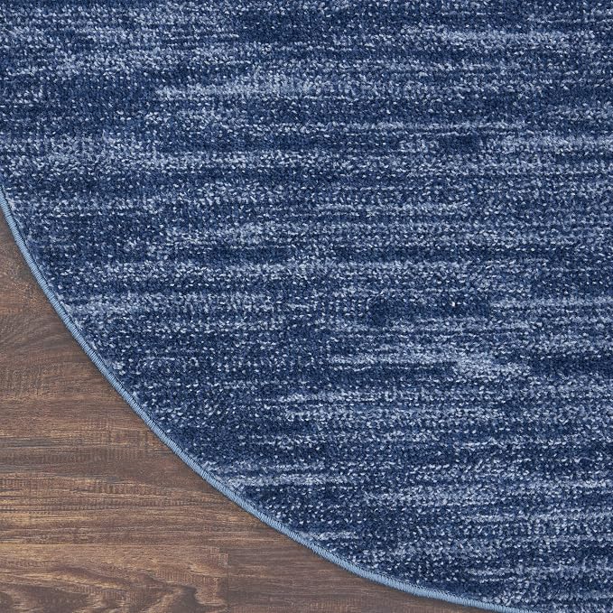 Nourison Home Nourison Essentials Navy Blue 6' x Round Area Rug - Image 7