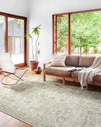 Loloi Skye Collection SKY-14 Natural/Sage 2'-0" x 5'-0" Accent Rug by Loloi