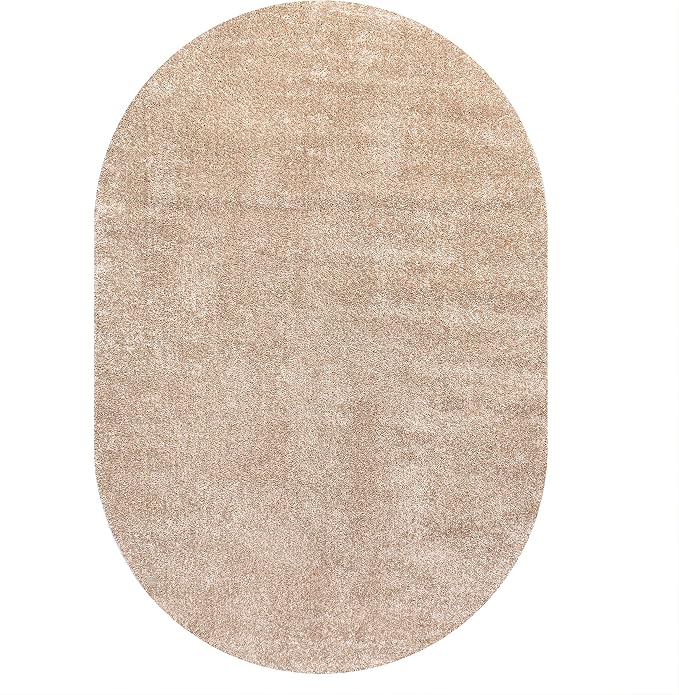 Eyely UES100G-5OV Supersoft Haze Solid Low-Pile Indoor Area Rug, Minimalist - Image 3