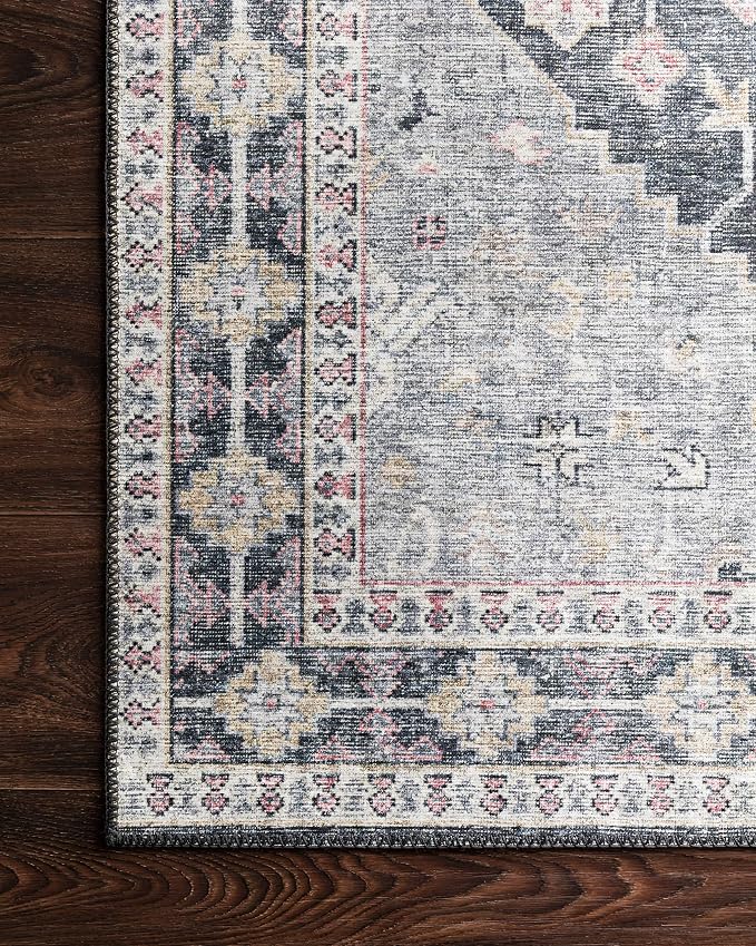 Loloi II Skye Collection SKY-02 Charcoal/Multi 7'-6" x 9'-6" Area Rug - Image 7
