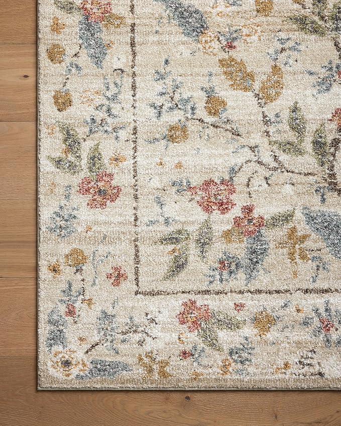 Loloi Rifle Paper Co. Laurel Collection LAU-05 Ivory 2'-8" x 8' Runner Rug - Image 4