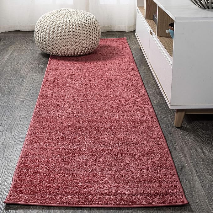 Eyely UES100E-212 Supersoft Haze Solid Low-Pile Indoor Runner Rug, Minimalist by eyely