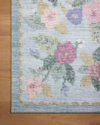 Loloi Rifle Paper Co. Rosa Collection RSA-02 Sky 8'-4" x 11'-6" Area Rug - Image 5