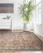 Loloi Layla Collection LAY-01 Brick/Blue 3'-6" x 5'-6" .13" Thick Accent Rug - Image 11