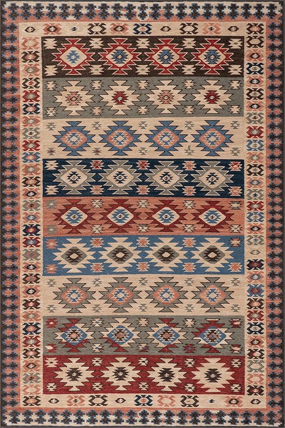 Dash & Albert Balsam Kilim Multi Machine Washable Rug, 9.5 X 13.5 Feet by DashAlbert