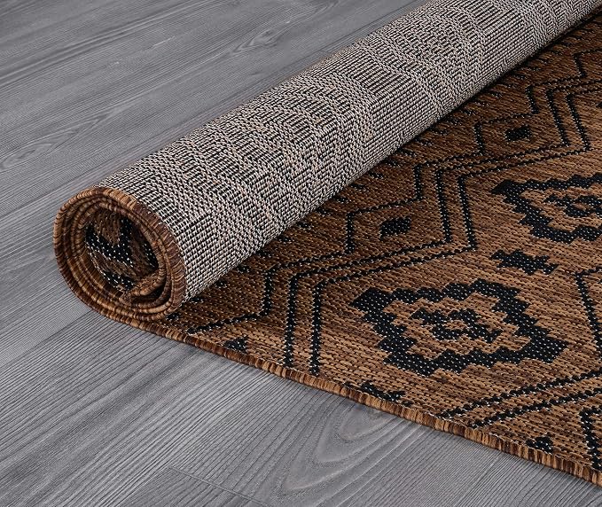Beverly Rug Waikiki Boho Indoor Outdoor Rug 8x10, Washable Outside Carpet - Image 8