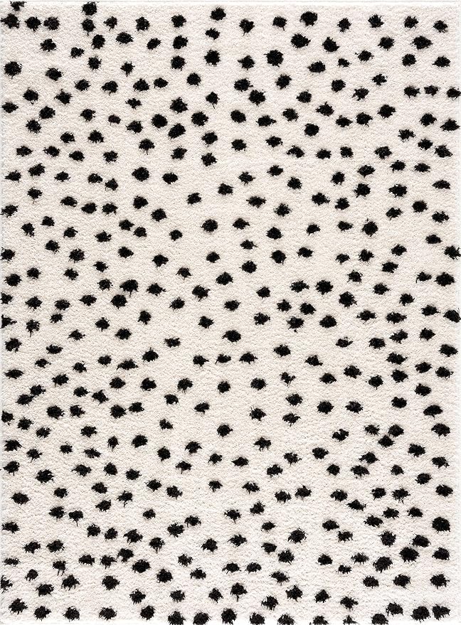 Hauteloom Tilos Dalmatian Hallway, Entryway Shag Runner Rug - Image 5