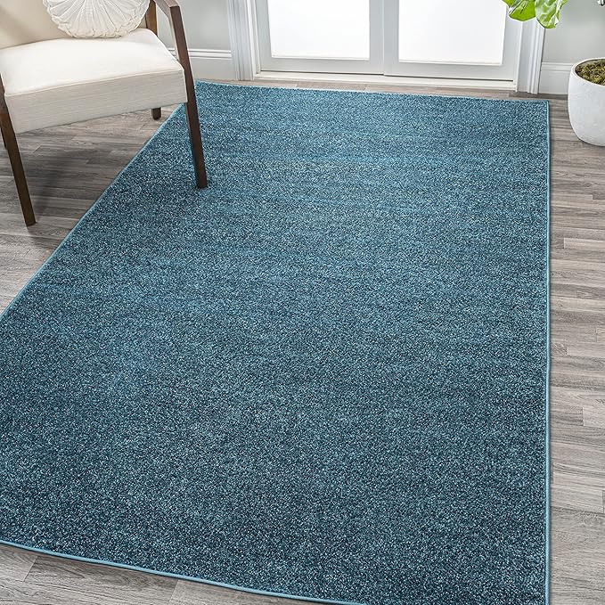Eyely UES100H-15 Supersoft Haze Solid Low-Pile Indoor Area Rug, Minimalist by eyely