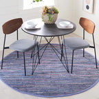SAFAVIEH Rag Rug Collection 4' Round Purple / Multi RAR121D Handmade Boho by SAFAVIEH
