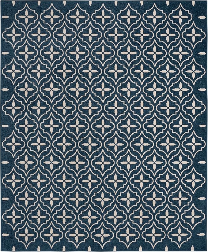 Nourison Home Nourison Essentials Navy Ivory 6' x 9' Area Rug - Image 5