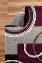 GLORY RUGS Area Rug Modern 2x7 Purple Soft Hand Carved Contemporary Floor Carpet - Image 5