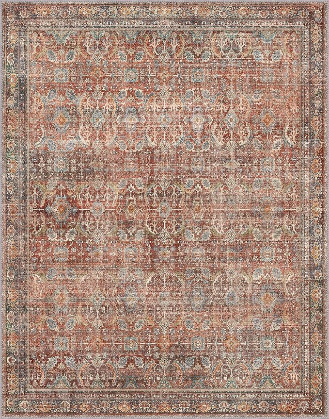GENIMO 2x3 Area Rugs for Living Room, Machine Washable Non Slip Vintage Rugs - Image 7