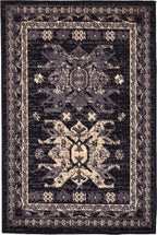 Unique Loom Taftan Collection Border Geometric Tribal Inspired Design Area Rug - Image 9