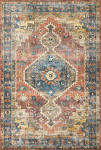 Loloi Skye Collection SKY-11 Rust/Blue 7' x 9' Oval Area Rug - Image 2