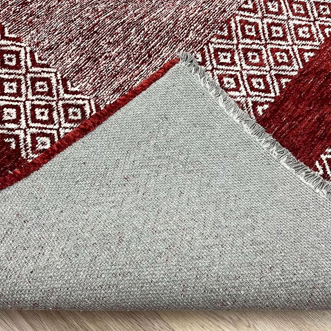 Alfa Rich 7x10 Red Burgundy Washable Area Rugs - Image 8