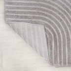 JONATHAN Y Hallie High-Low Curve Gray/Ivory 7x7 Square Indoor/Outdoor Area Rug - Image 5